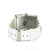 Chronotech White Leather Dress Watch